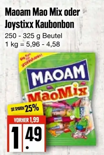 Edeka Frischemarkt Maoam Mao Mix oder Joystixx Kaubonbon 250-325g Beutel Angebot