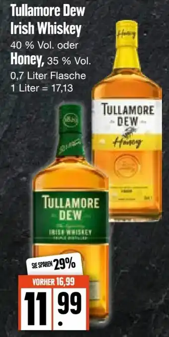 Edeka Frischemarkt Tullamore Dew Irish Whiskey oder Honey 0,7L Flasche Angebot