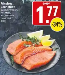WEZ Frisches Lachsfilet Angebot