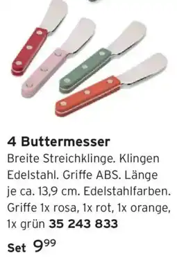 Tchibo 4 Buttermesser Angebot