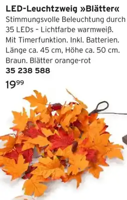 Tchibo LED-Leuchtzweig Blätter Angebot