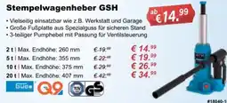 Stabilo Fachmarkt Güde Stempelwagenheber GSH Angebot