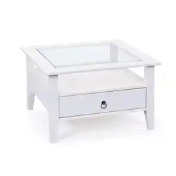 Netto Marken-Discount Inter Link Couchtisch Provence mit 1 Schublade aus Kiefer Massivholz - Weiss Angebot