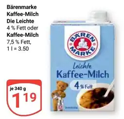 Globus Bärenmarke Kaffee-Milch Angebot