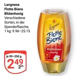 Globus Langnese Flotte Biene Blütenhonig Angebot