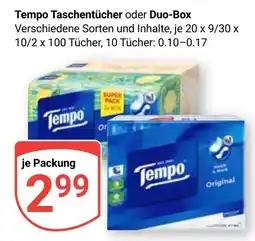 Globus Tempo Taschentücher Angebot
