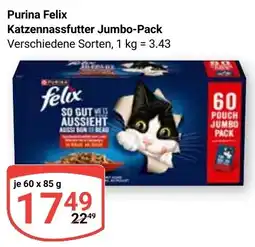 Globus Purina Felix Katzen Nassfutter Jumbo-Pack Angebot