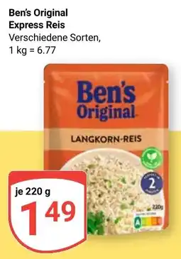 Globus Ben's Original Langkorn-Reis Angebot