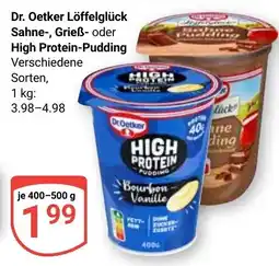 Globus Dr. Oetker Löffelglück High Protein-Pudding Angebot