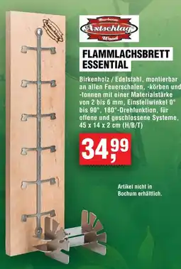 Handelshof FLAMMLACHSBRETT ESSENTIAL Antschlag Wood Angebot