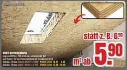 B1 Discount Baumarkt OSB1-Verlegeplatte Angebot