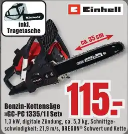 B1 Discount Baumarkt Einhell Benzinkettensäge GC-PC 1335/11 Set Angebot
