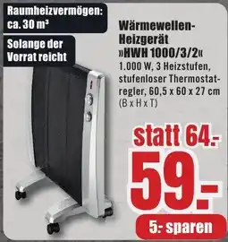 B1 Discount Baumarkt Wärmewellen-Heizgerät HWH 1000/3/2 Angebot