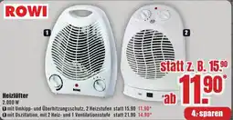 B1 Discount Baumarkt Heizlüfter ROWI Angebot