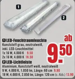 B1 Discount Baumarkt LED-Feuchtraumleuchte Angebot