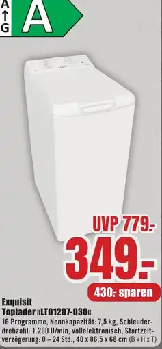 B1 Discount Baumarkt Exquisit Toplader »LTO1207-030« Angebot