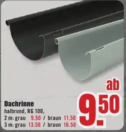 B1 Discount Baumarkt Dachrinne halbrund, RG 100 Angebot