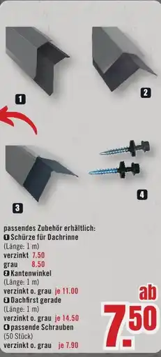 B1 Discount Baumarkt Schürze für Dachrinne Angebot