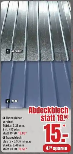 B1 Discount Baumarkt Abdeckblech Angebot