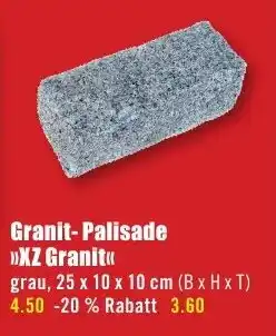 B1 Discount Baumarkt Granit-Palisade »XZ Granit« Angebot