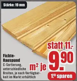 B1 Discount Baumarkt Fichte-Rauspund Angebot