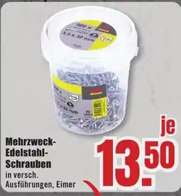 B1 Discount Baumarkt Mehrzweck-Edelstahl-Schrauben Angebot