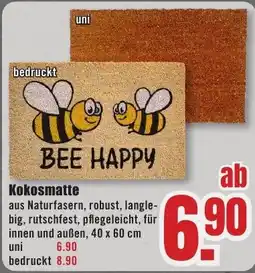 B1 Discount Baumarkt Kokosmatte bedruckt Angebot