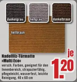 B1 Discount Baumarkt Nadelfilz-Türmatte »Multi Eco« Angebot