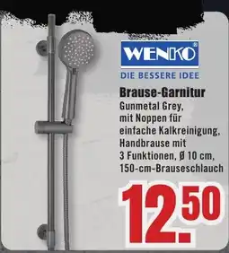 B1 Discount Baumarkt WENKO Brause-Garnitur Gunmetal Grey Angebot