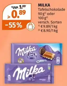 Müller Milka Tafelschokolade Angebot