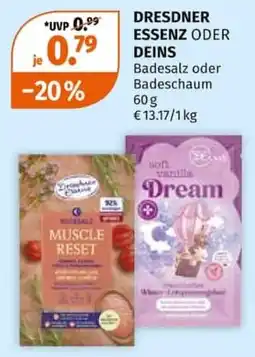 Müller DRESDNER ESSENZ ODER DEINS Badesalz oder Badeschaum Angebot