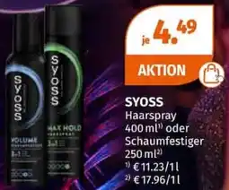 Müller SYOSS Haarspray oder Schaumfestiger Angebot