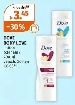 Müller DOVE BODY LOVE Lotion Angebot