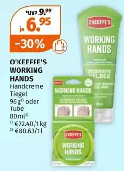 Müller O'KEEFFE'S WORKING HANDS Handcreme Angebot