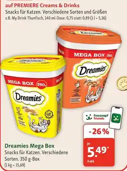 Fressnapf Dreamies Mega Box Angebot