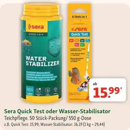 Fressnapf Sera Quick Test oder Wasser-Stabilisator Angebot