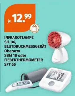Müller INFRAROTLAMPE SIL 06, BLUTDRUCKMESSGERÄT Oberarm SBM 18 oder FIEBERTHERMOMETER SFT 65 Angebot
