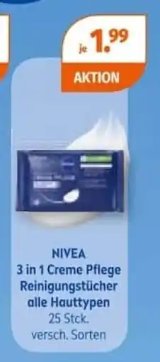 Müller NIVEA 3 in 1 Creme Pflege Reinigungstücher Angebot