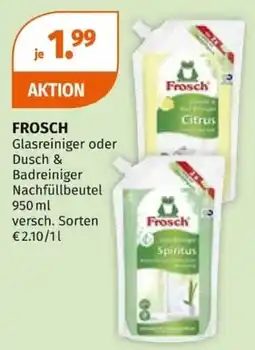 Müller Frosch Glasreiniger oder Dusch & Badreiniger Angebot