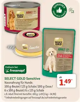 Fressnapf SELECT GOLD Sensitive Nassnahrung für Hunde Angebot