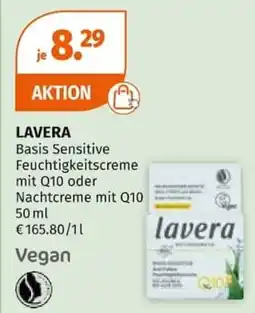 Müller LAVERA Basis Sensitive Feuchtigkeitscreme mit Q10 oder Nachtcreme mit Q10 Angebot