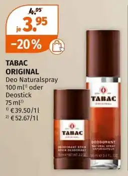Müller TABAC ORIGINAL Deo Naturspray Angebot