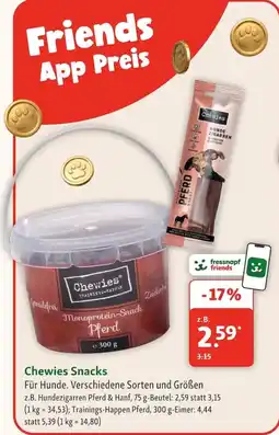 Fressnapf Chewies Snacks Angebot