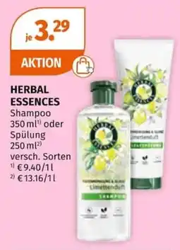 Müller HERBAL ESSENCES Shampoo oder Spülung Angebot