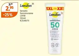 Müller Lavozon Sensitiv Sonnencreme LSF50 Angebot