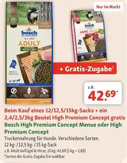Fressnapf Bosch High Premium Concept Menue oder High Premium Concept Angebot