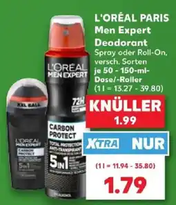 Kaufland L'ORÉAL PARIS Men Expert Deodorant Angebot