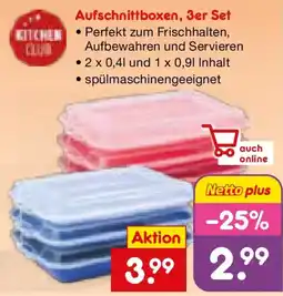 Netto Marken-Discount Aufschnittboxen, 3er Set Angebot