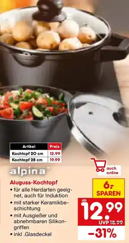 Netto Marken-Discount Aluguss-Kochtopf alpina Angebot