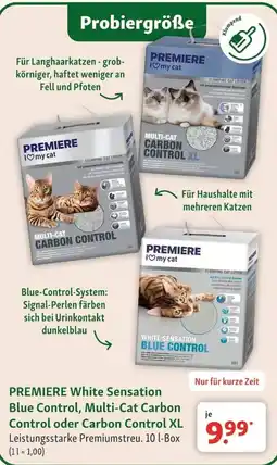 Fressnapf PREMIERE White Sensation Blue Control, Multi-Cat Carbon Control oder Carbon Control XL Angebot